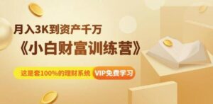 月入3K到资产千万：小白财富训练营-构词网