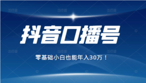 2021年抖音最赚钱的口播号项目，零基础小白也能保底年入30万-构词网