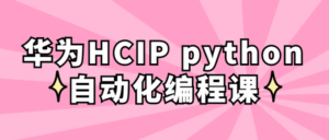 华为HCIP python自动化编程课-构词网