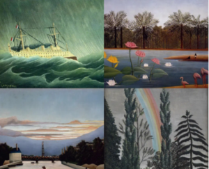 设计素材：亨利 卢梭 法国超现实主义画家高清油画作品风景野兽绘画临摹素材-构词网