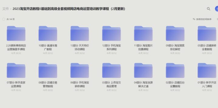 2023淘宝开店教程0基础高级全套课程-1